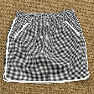 T by Talbots Gingham Checkered White Trim Skort size 16 Golf Tennis Pickleball